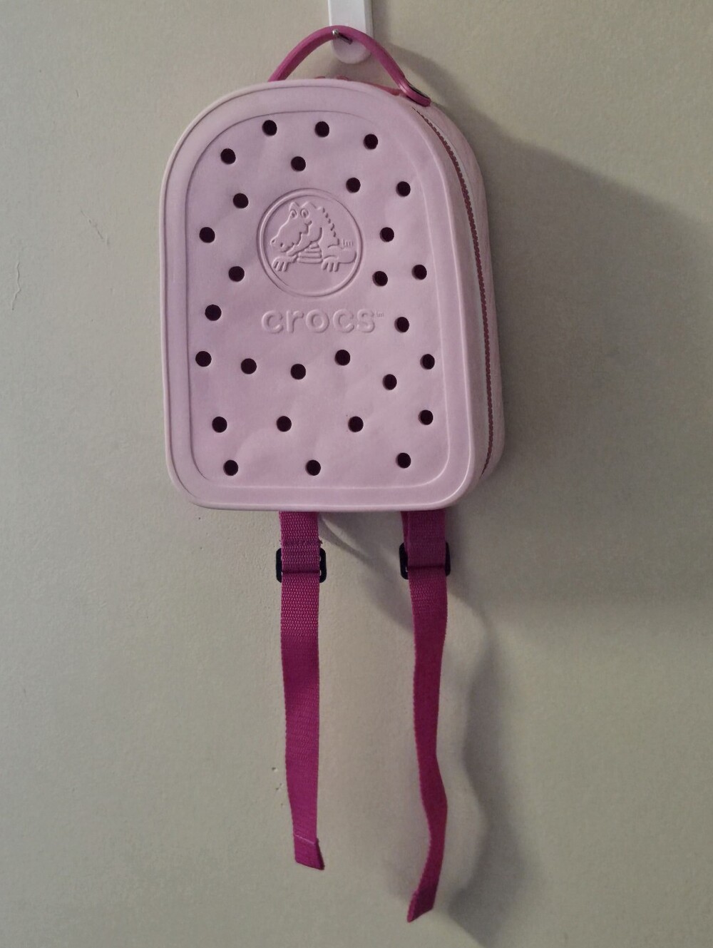 Crocs Mini Backpack Color Block Pink  Zippered Kids Unisex Backpack